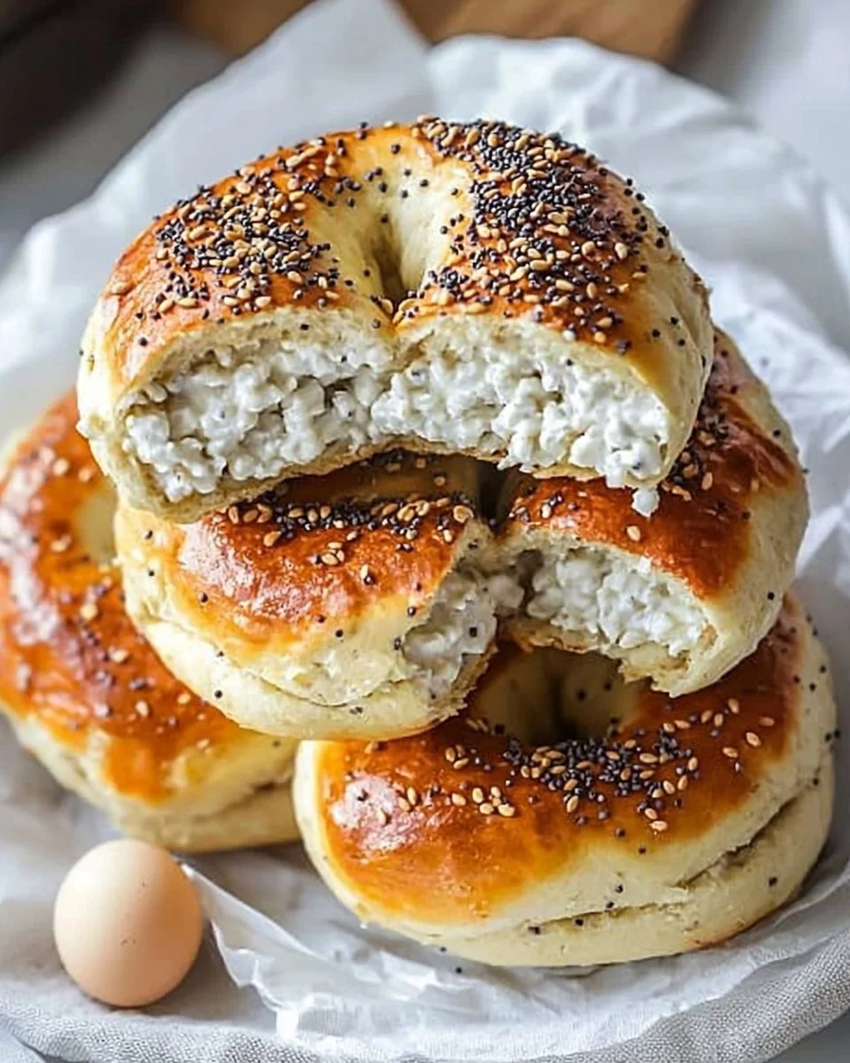 Air Fryer Protein Bagels