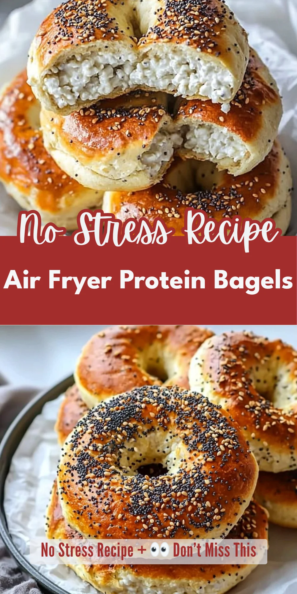 Air Fryer Protein Bagels