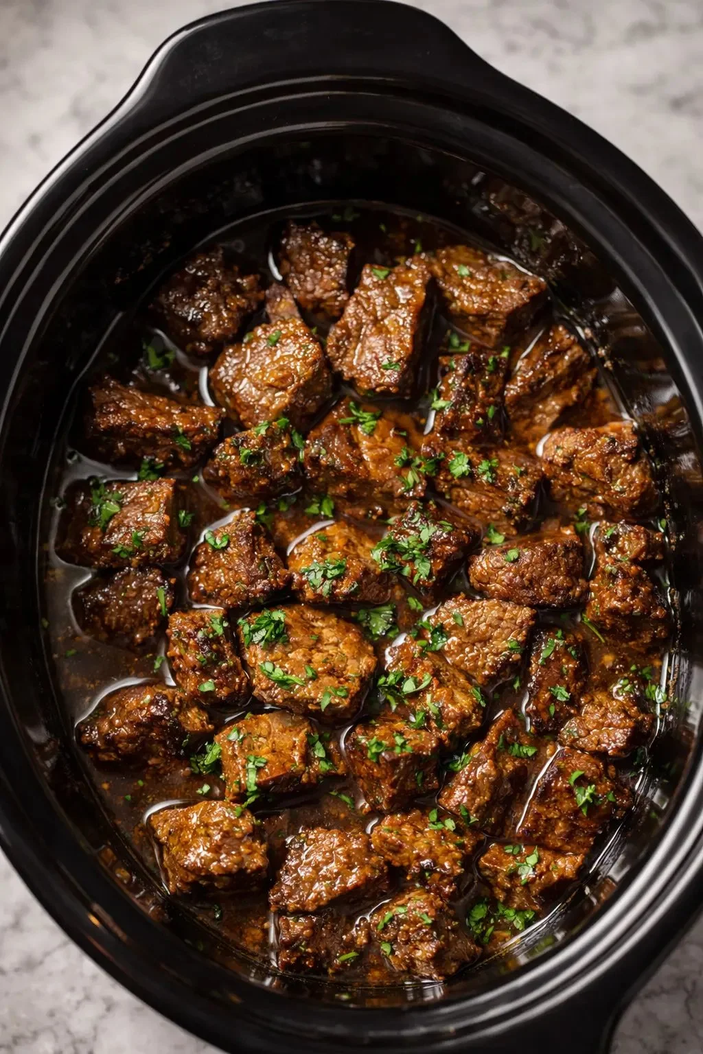 Amazing Quick Crock Pot Garlic Butter Steak Bites Recipe