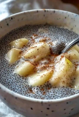 Creamy apple chia pudding topped with Greek yogurt and fresh fruit