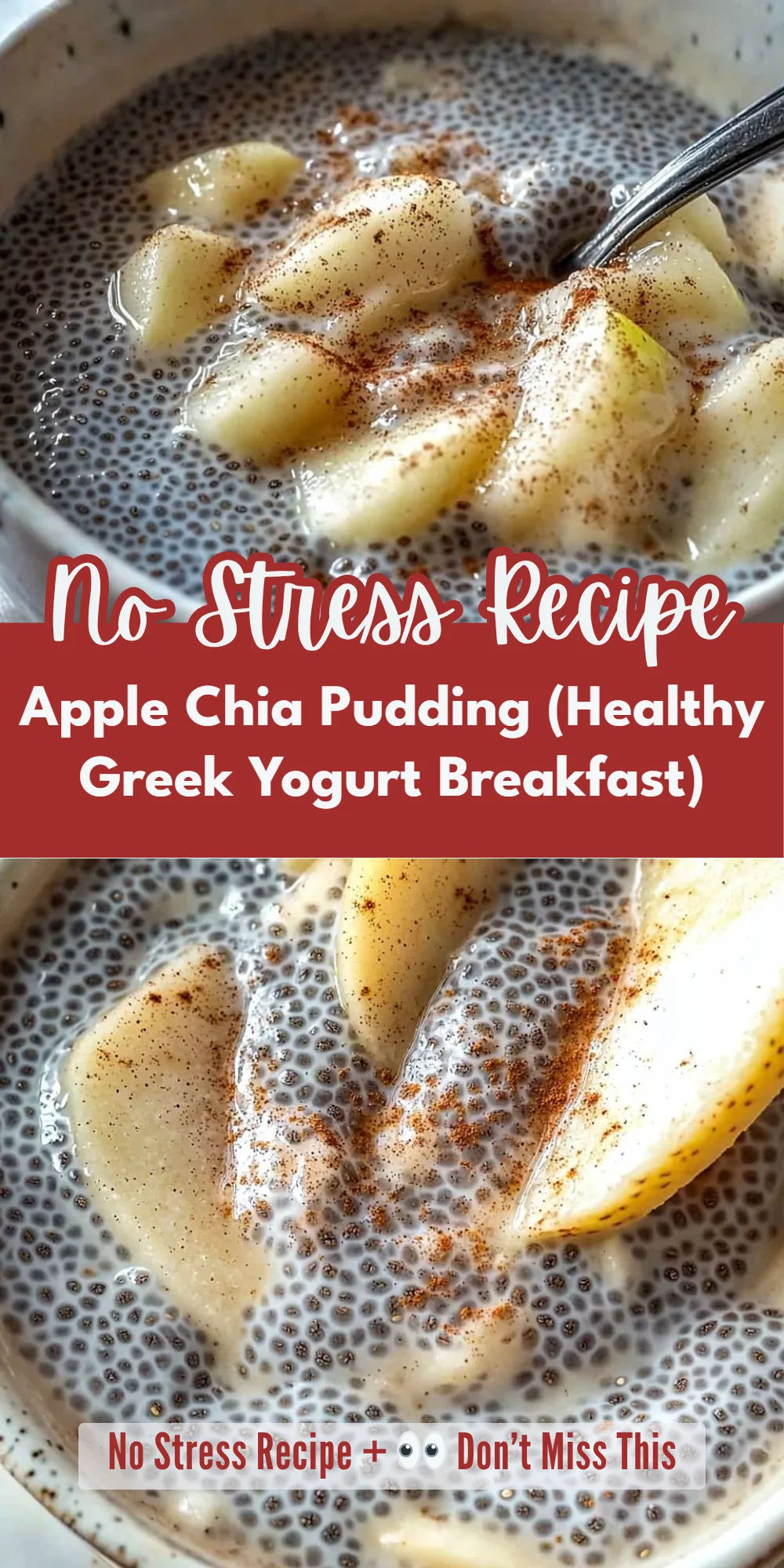 Apple Chia Pudding (Healthy Greek Yogurt Breakfast)