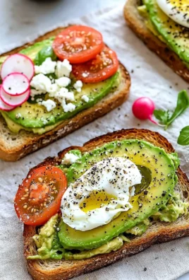 A beautifully presented plate of avocado toast topped with cherry tomatoes and microgreens