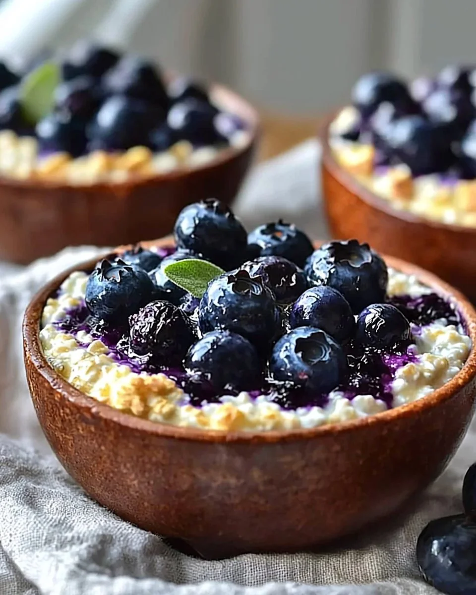 Baked Blueberry Cottage Cheese Bowls