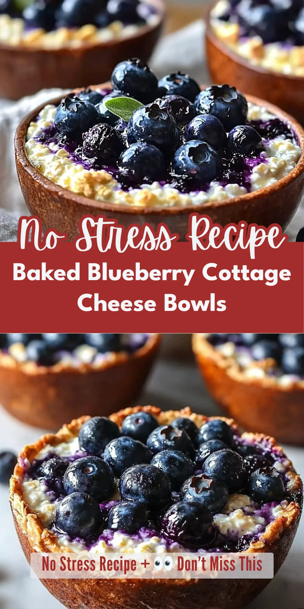 Baked Blueberry Cottage Cheese Bowls