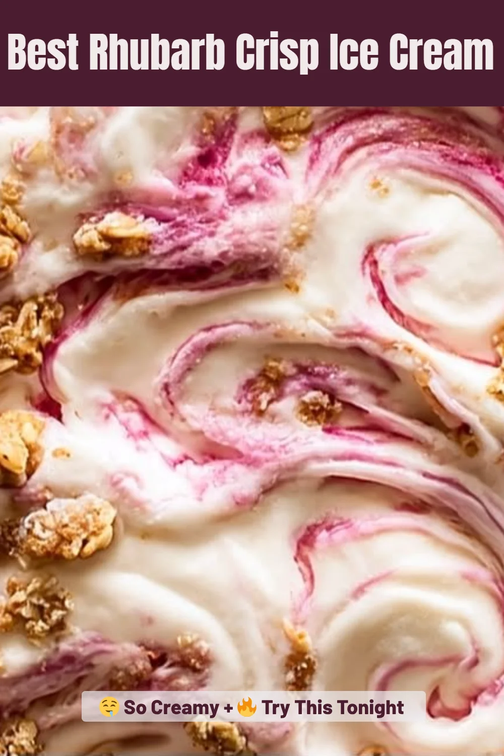 Best Rhubarb Crisp Ice Cream