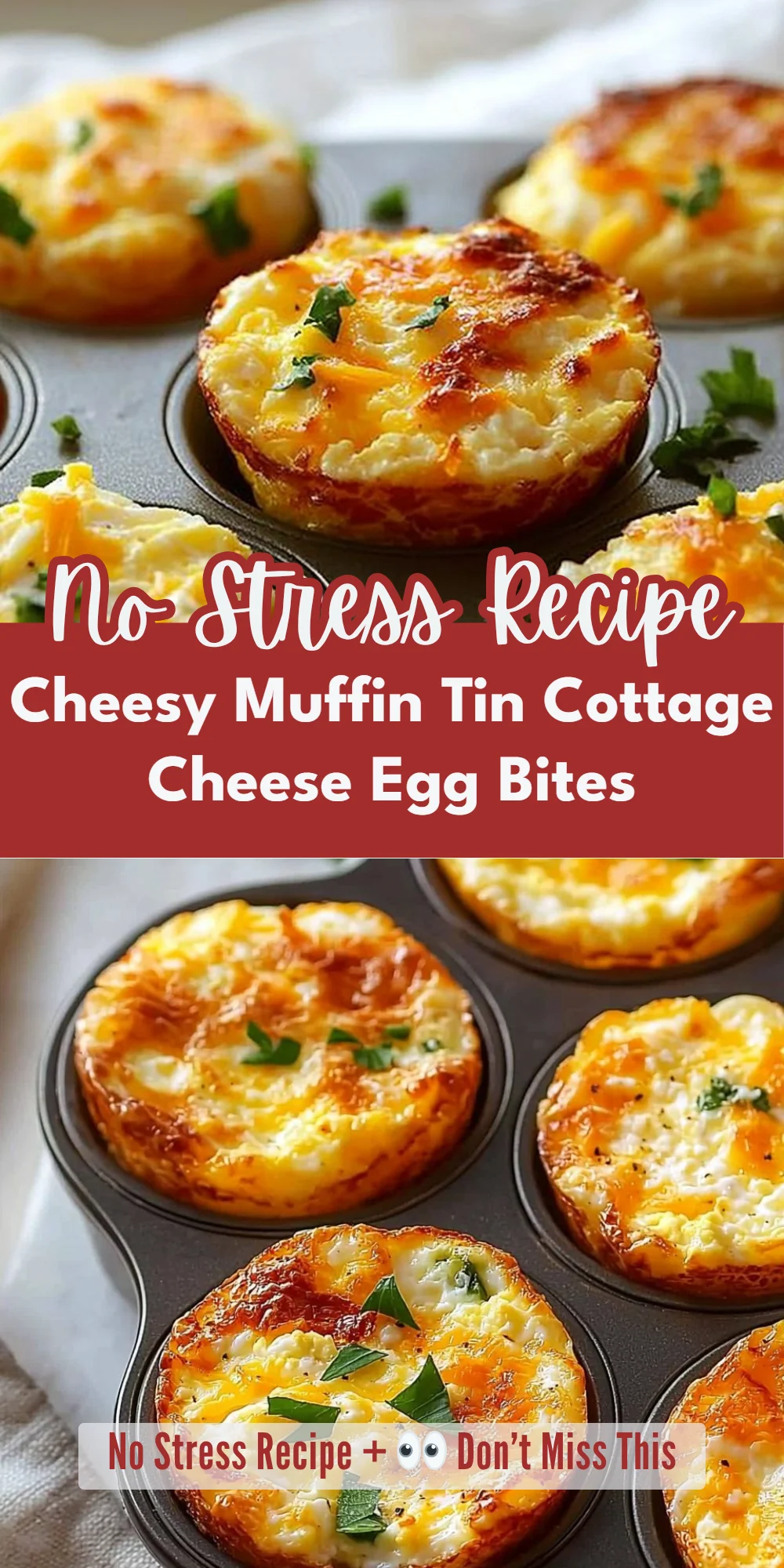 Cheesy Muffin Tin Cottage Cheese Egg Bites