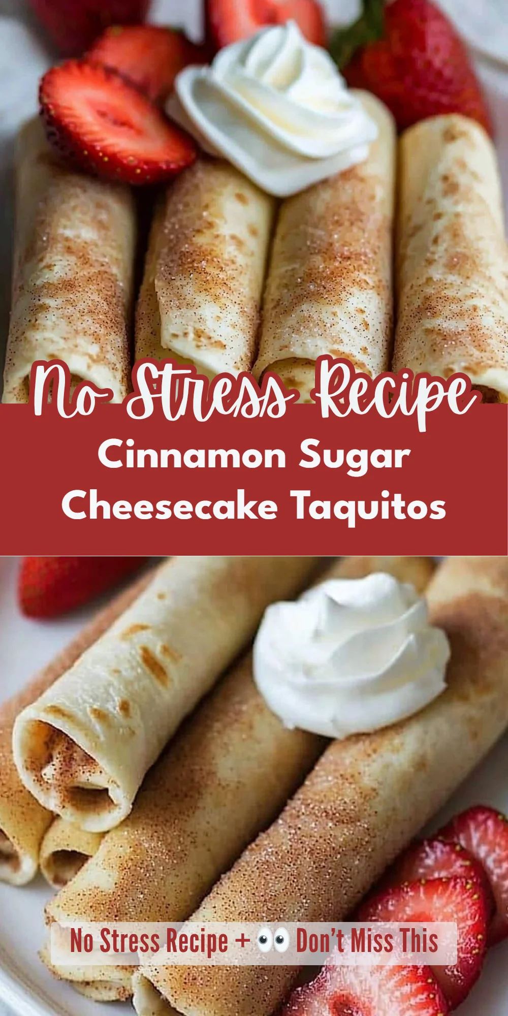 Cinnamon Sugar Cheesecake Taquitos