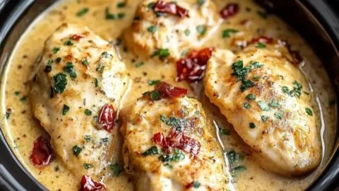 Creamy Dump and Go Crockpot Marry Me Chicken Bliss