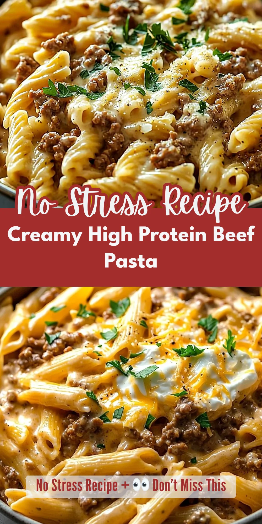 Creamy High Protein Beef Pasta