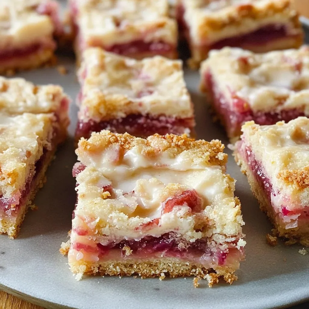 Delight in Every Bite: Irresistible Rhubarb Custard Bars