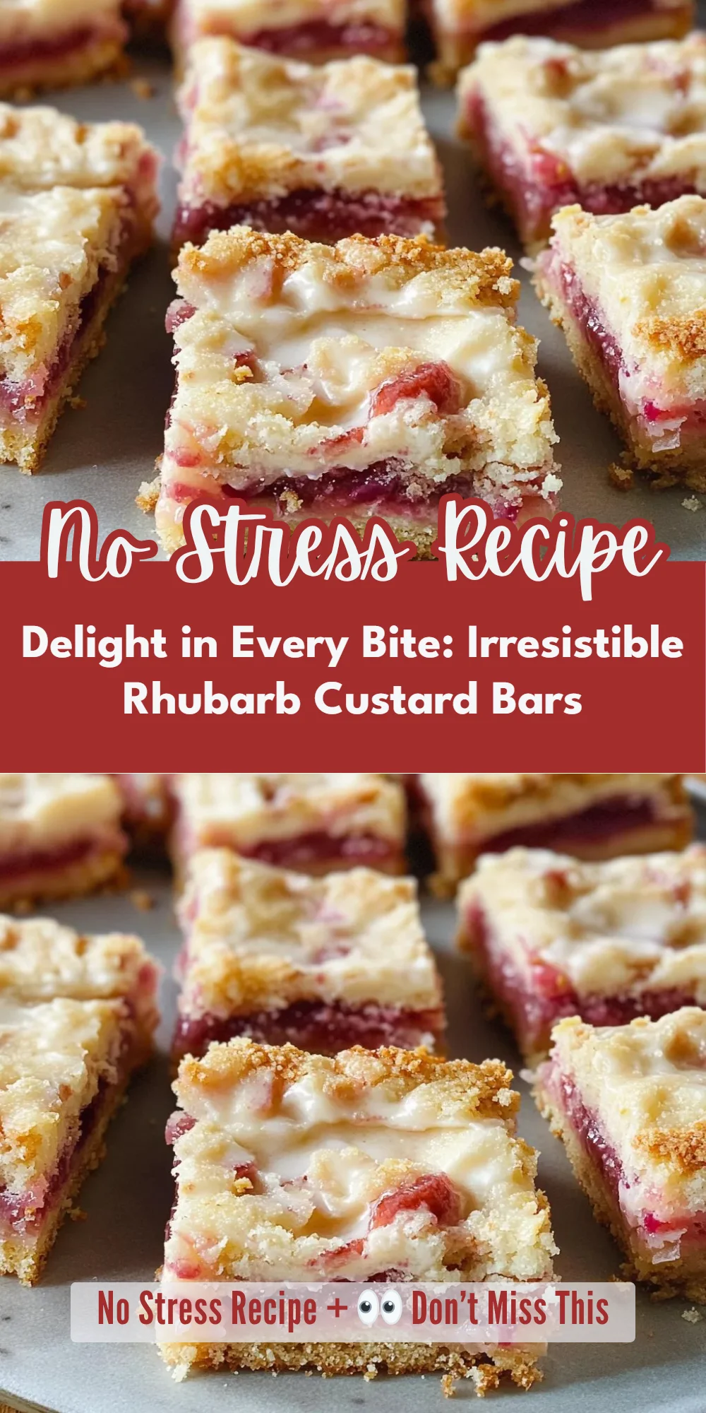 Delight in Every Bite: Irresistible Rhubarb Custard Bars