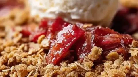 Easy Rhubarb Crisp – Simple Homemade Rhubarb Dessert