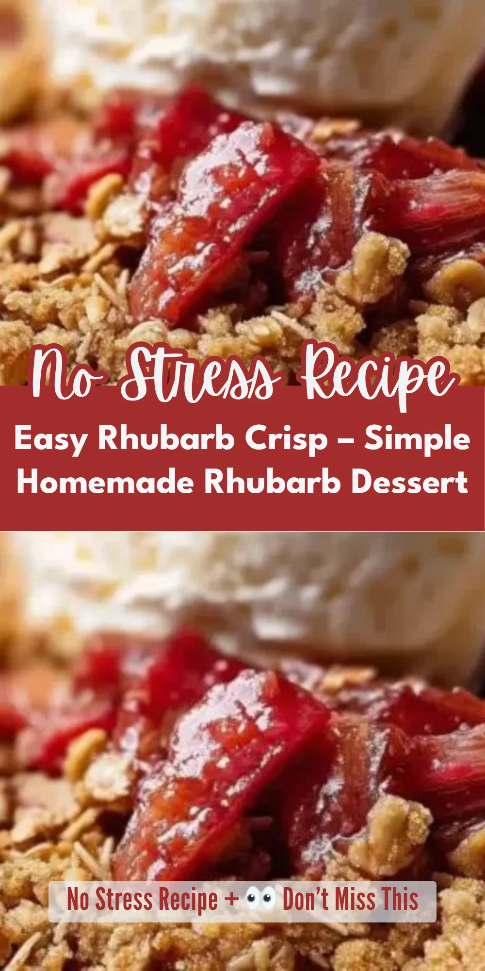 Easy Rhubarb Crisp – Simple Homemade Rhubarb Dessert