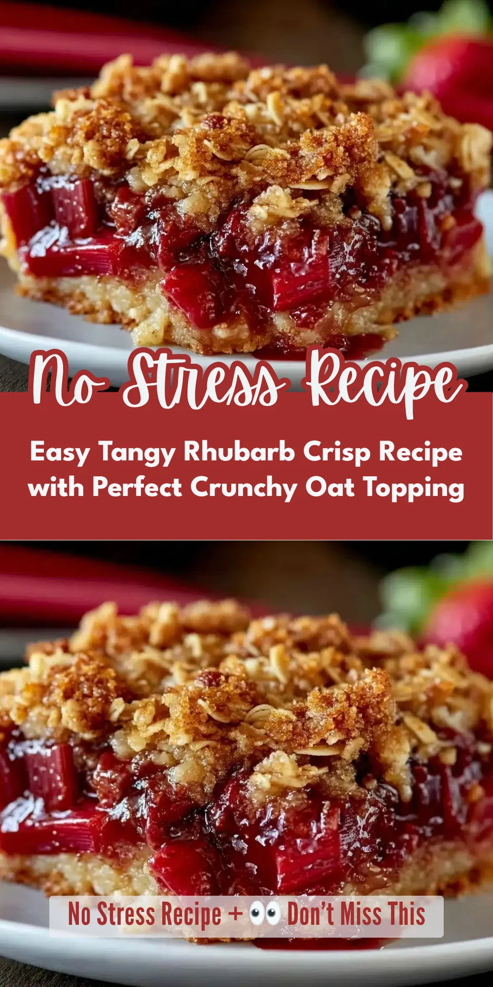 Easy Tangy Rhubarb Crisp Recipe with Perfect Crunchy Oat Topping