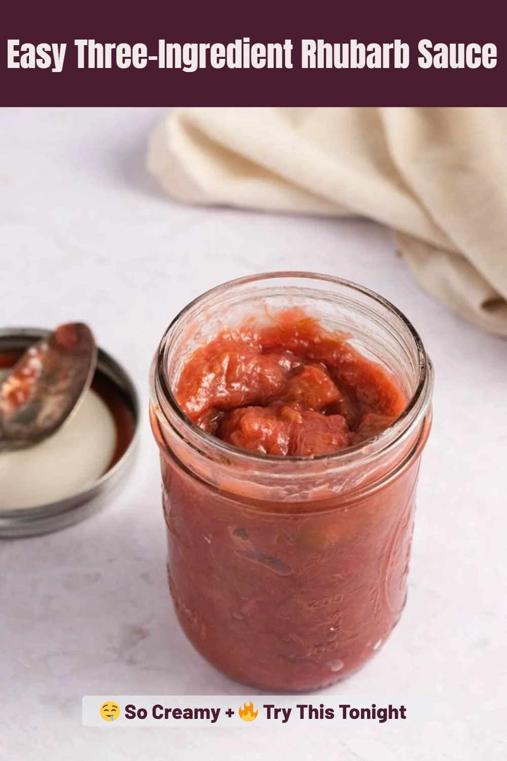 Easy Three-Ingredient Rhubarb Sauce