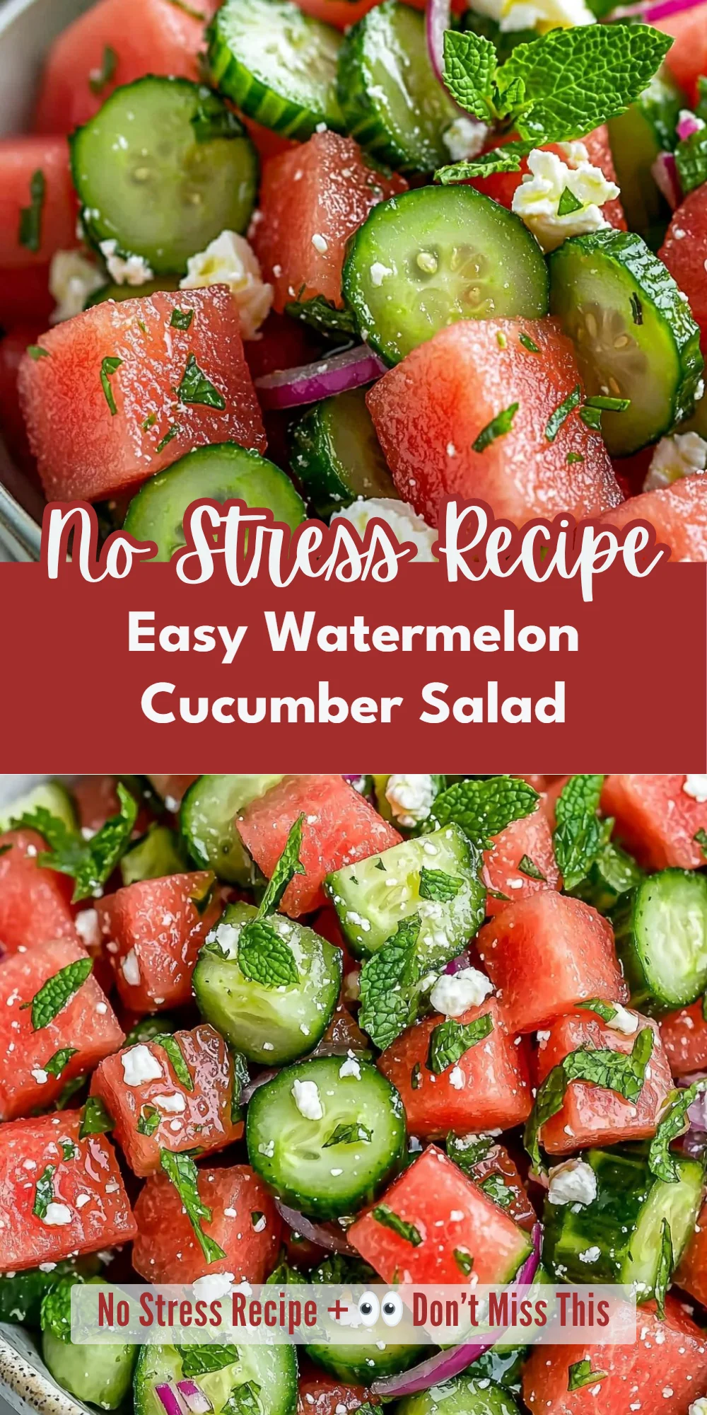 Easy Watermelon Cucumber Salad