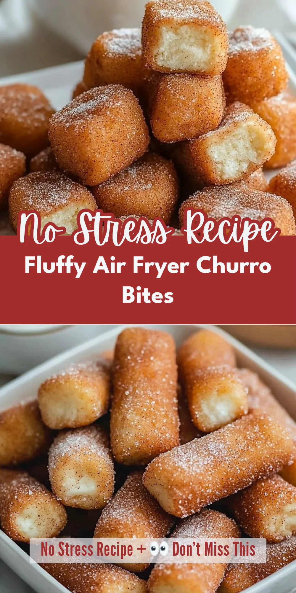 Fluffy Air Fryer Churro Bites