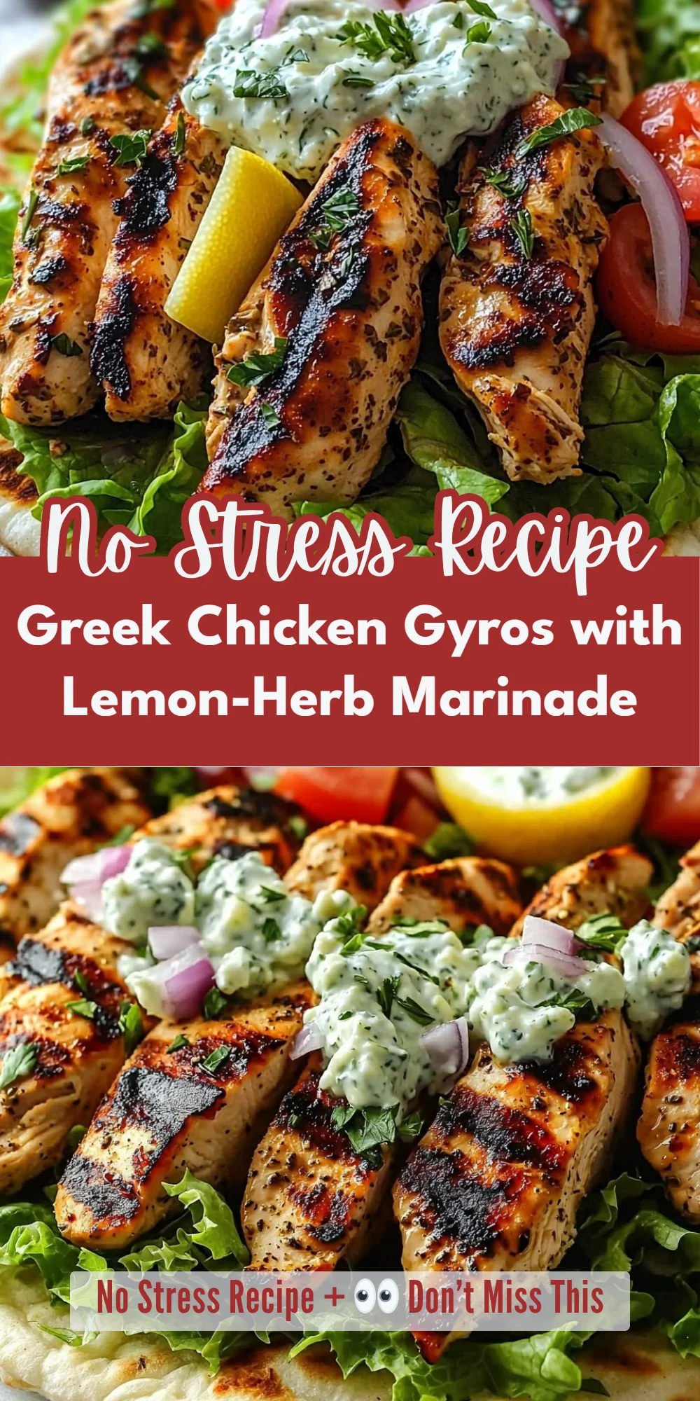 Greek Chicken Gyros with Lemon-Herb Marinade
