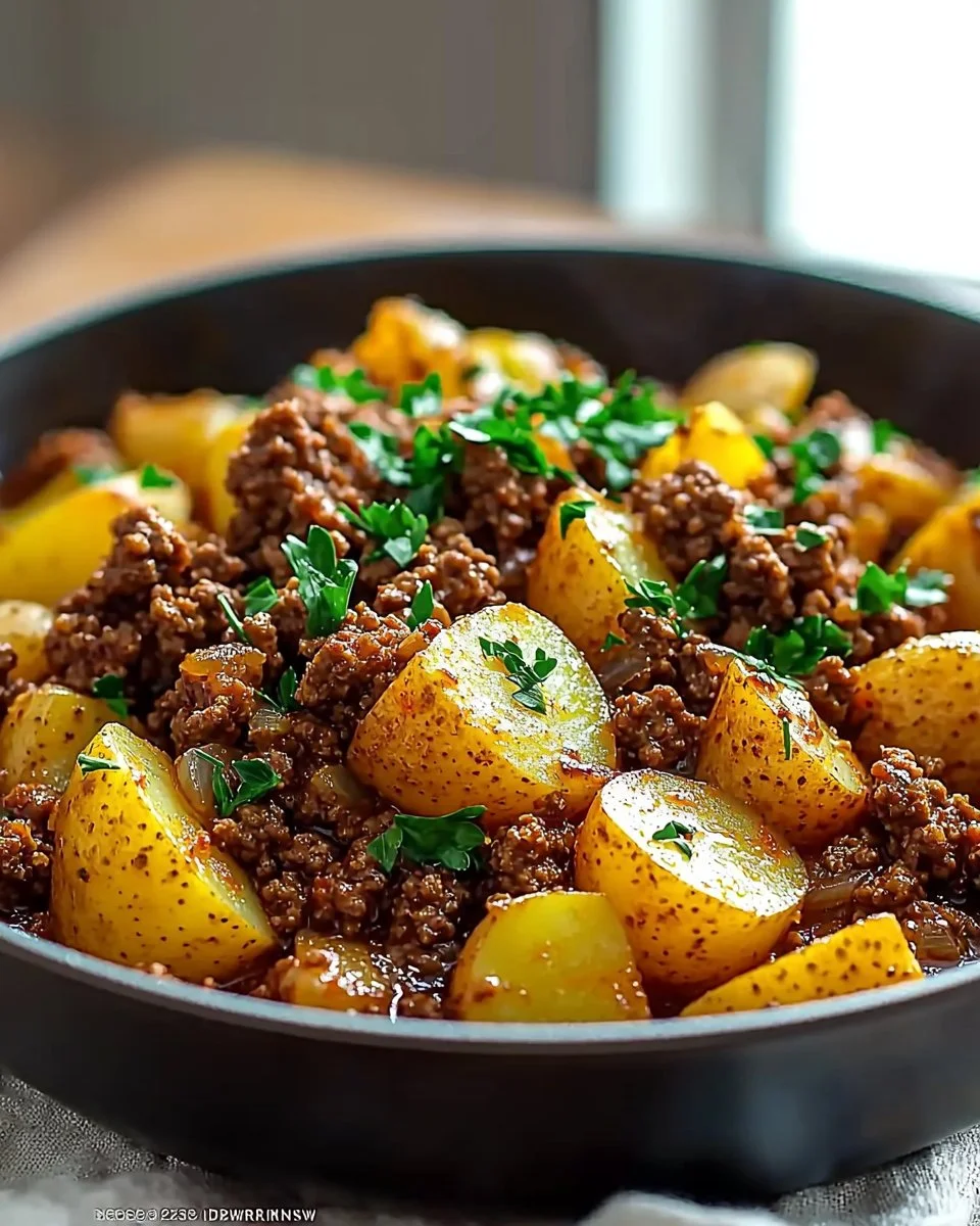 Ground Beef and Potatoes One-Pan Dinner