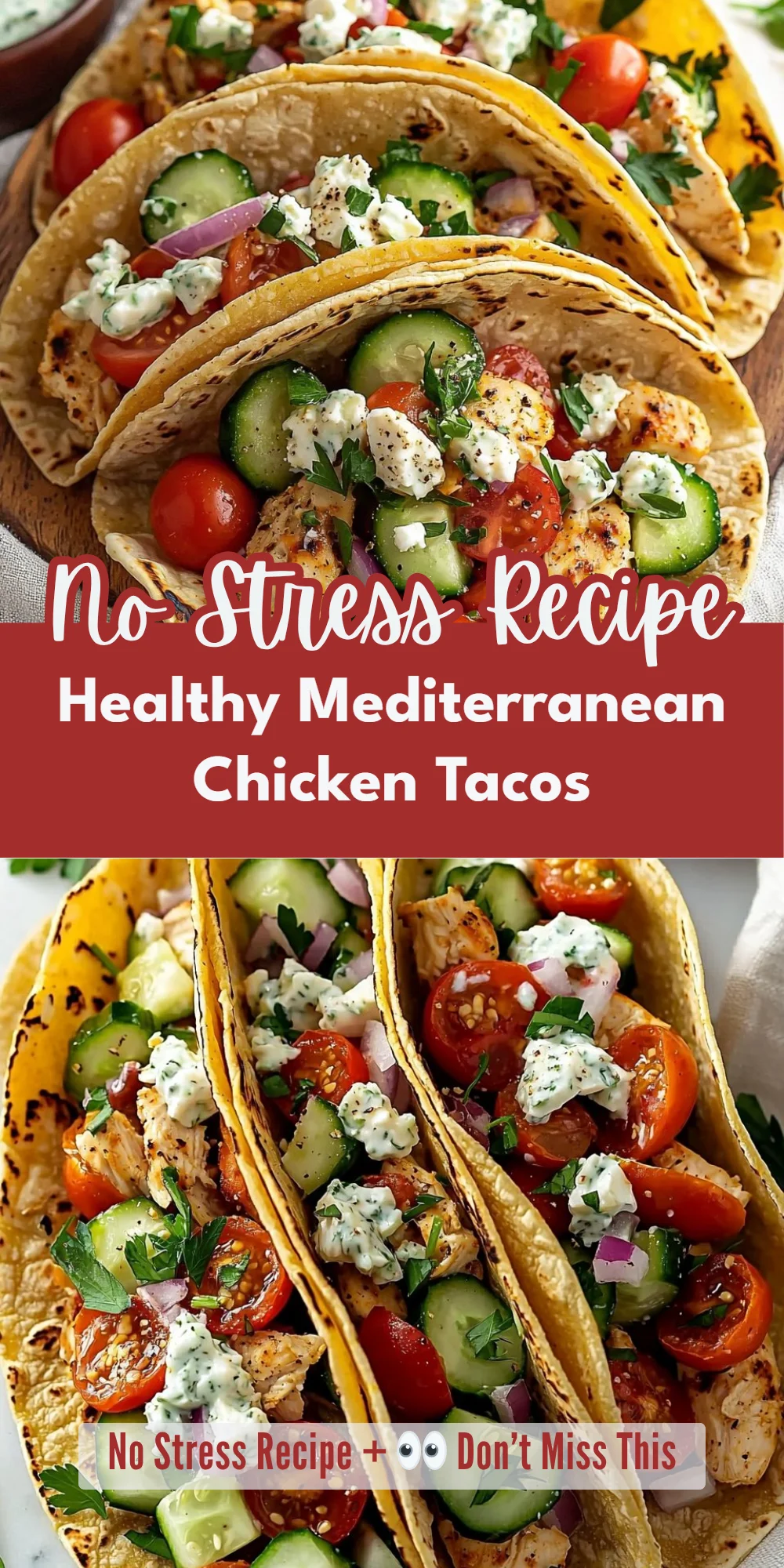 Healthy Mediterranean Chicken Tacos