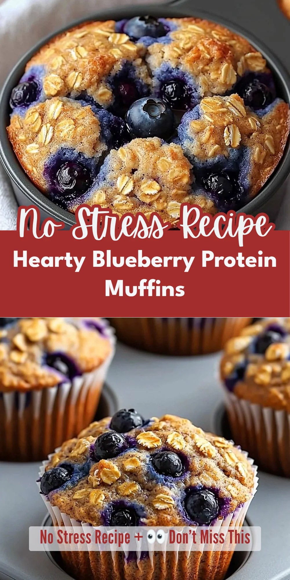 Hearty Blueberry Protein Muffins