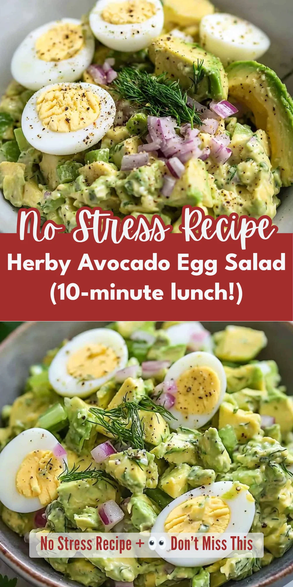 Herby Avocado Egg Salad (10-minute lunch!)