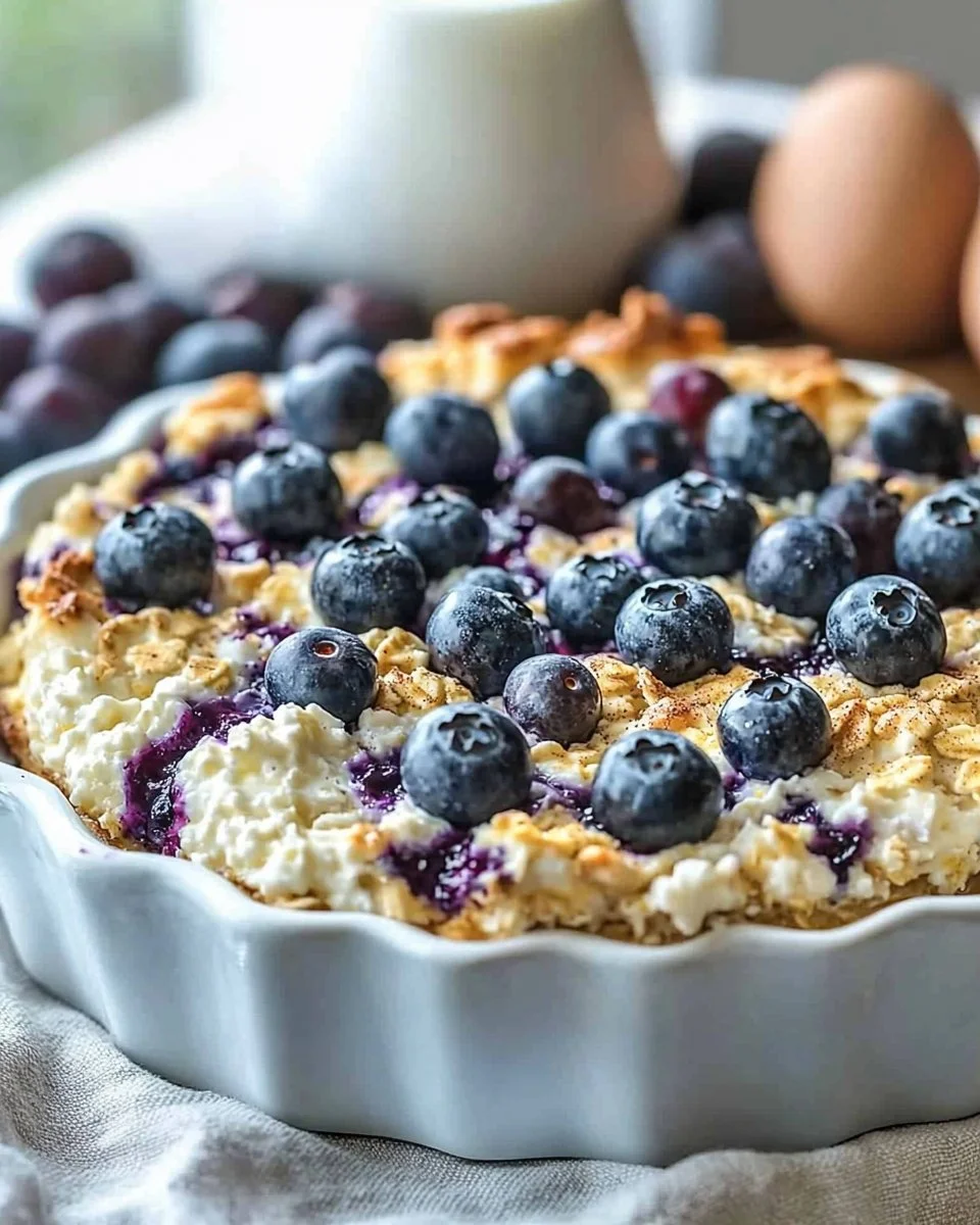 High-protein breakfast bake with colorful ingredients in a baking dish