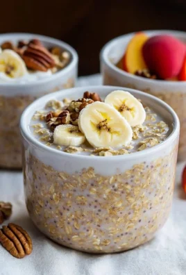 Delicious high-protein overnight oats in a jar topped with fruits