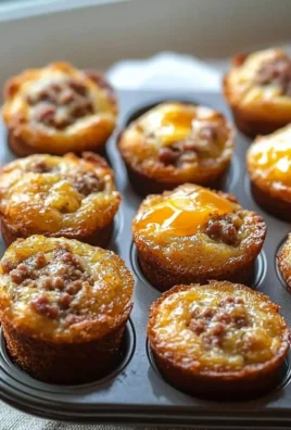 High-protein pancake sausage mini muffins on a plate