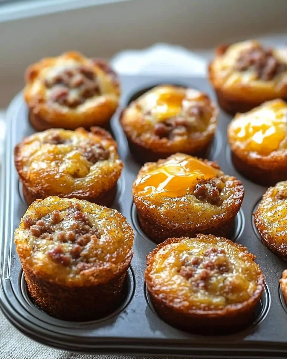 High-Protein Pancake Sausage Mini Muffins