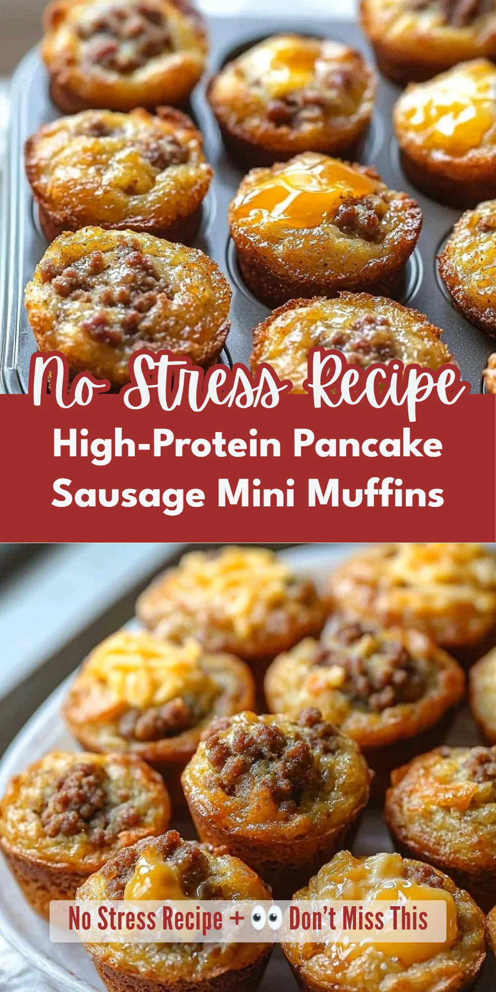 High-Protein Pancake Sausage Mini Muffins