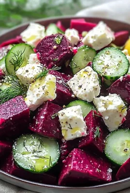 Irresistible Beet Feta Salad with beets, feta cheese, and fresh greens
