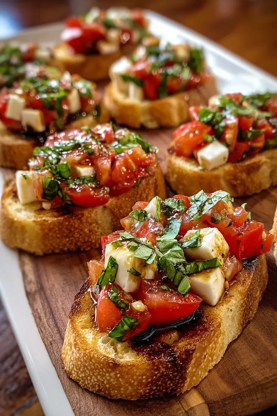Italian Bruschetta with Mozzarella