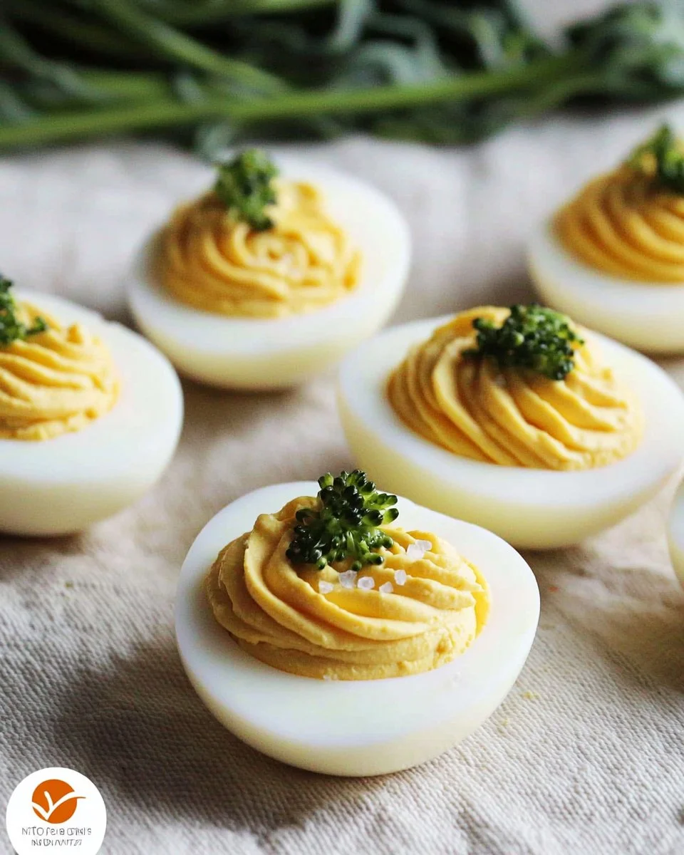 Delicious Keto Deviled Eggs served on a platter for a low-carb appetizer.