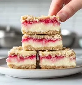 Delicious Keto Rhubarb Custard Bars served on a plate