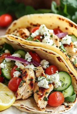 Delicious Mediterranean Chicken Tacos with fresh ingredients