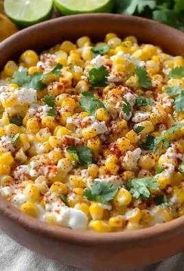 Delicious Mexican street corn dip served with tortilla chips