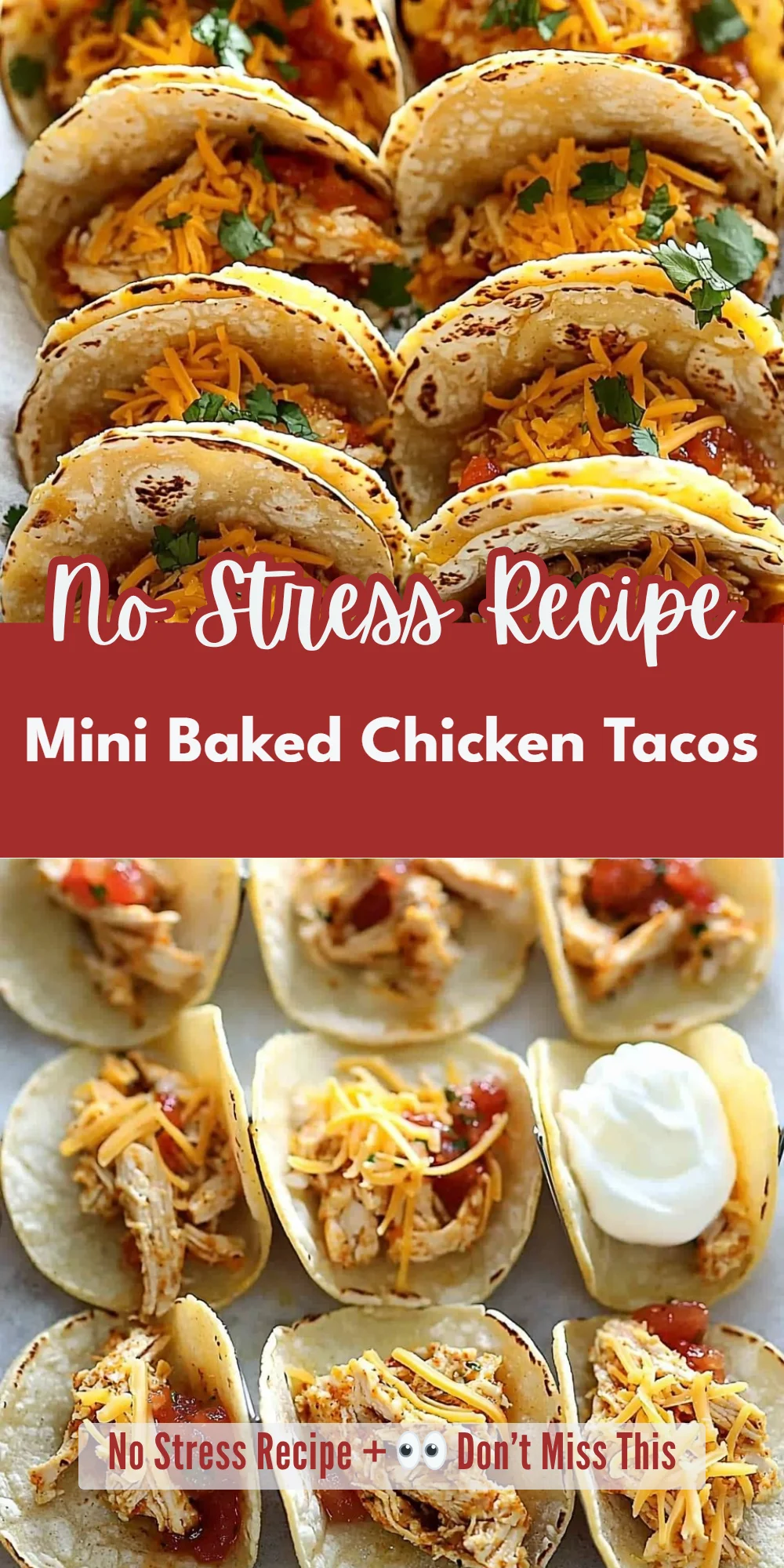 Mini Baked Chicken Tacos