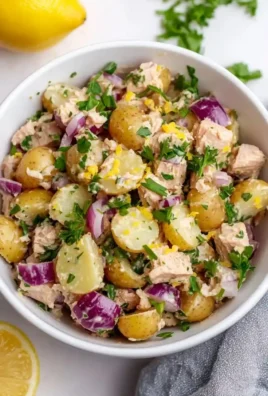 Delicious potato salad with unique ingredients served in a vibrant dish.