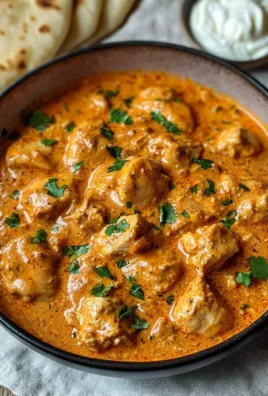 Delicious homemade butter chicken served with rice and naan bread
