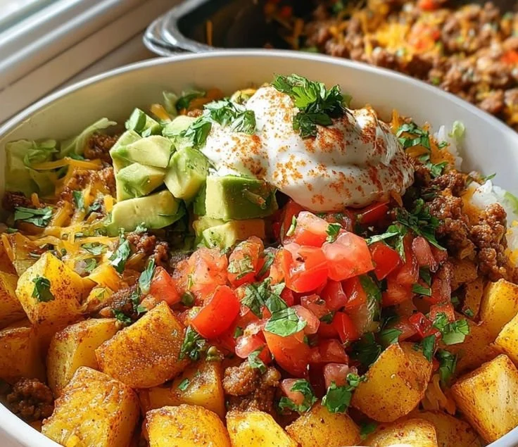 Quick Potato Taco Bowl Meal Prep