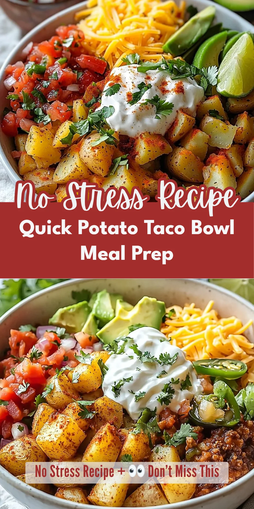 Quick Potato Taco Bowl Meal Prep