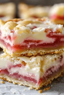 Delicious homemade rhubarb custard bars with a golden crust