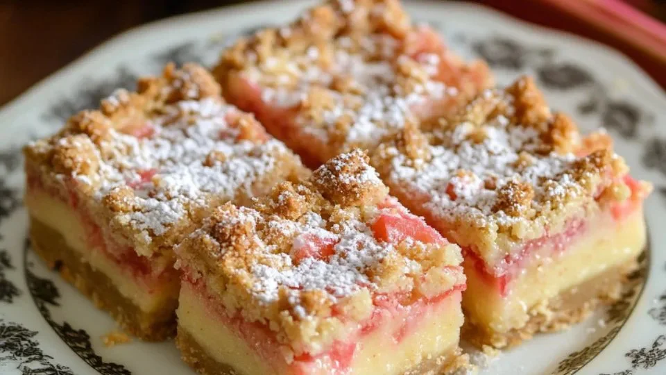 Rhubarb Custard Bars
