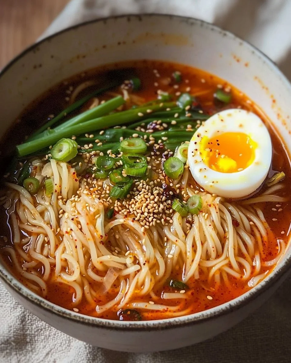Spicy Gochujang Noodle Soup (10 Minutes)