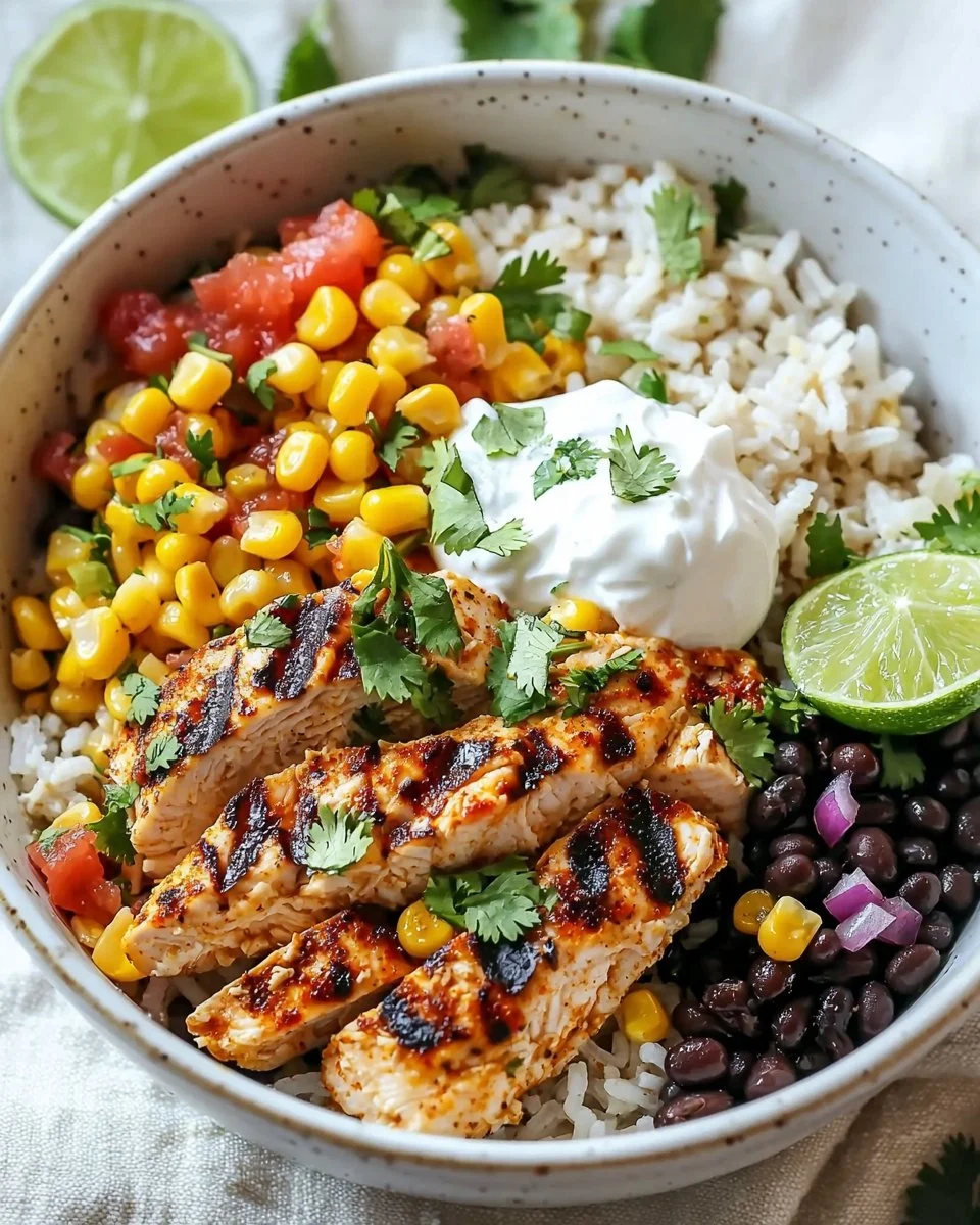 Street Corn Chicken Rice Bowl