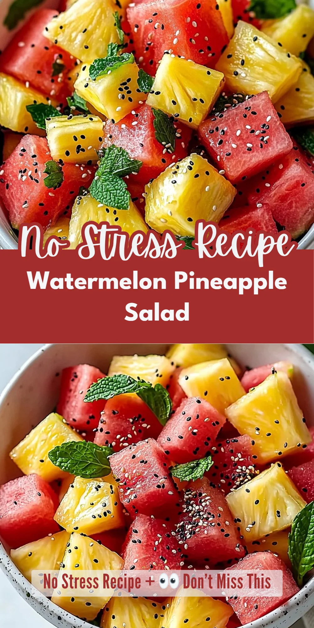Watermelon Pineapple Salad
