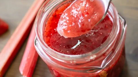 Zesty Strawberry Rhubarb Sauce Recipe (Dessert Cravers Heaven)