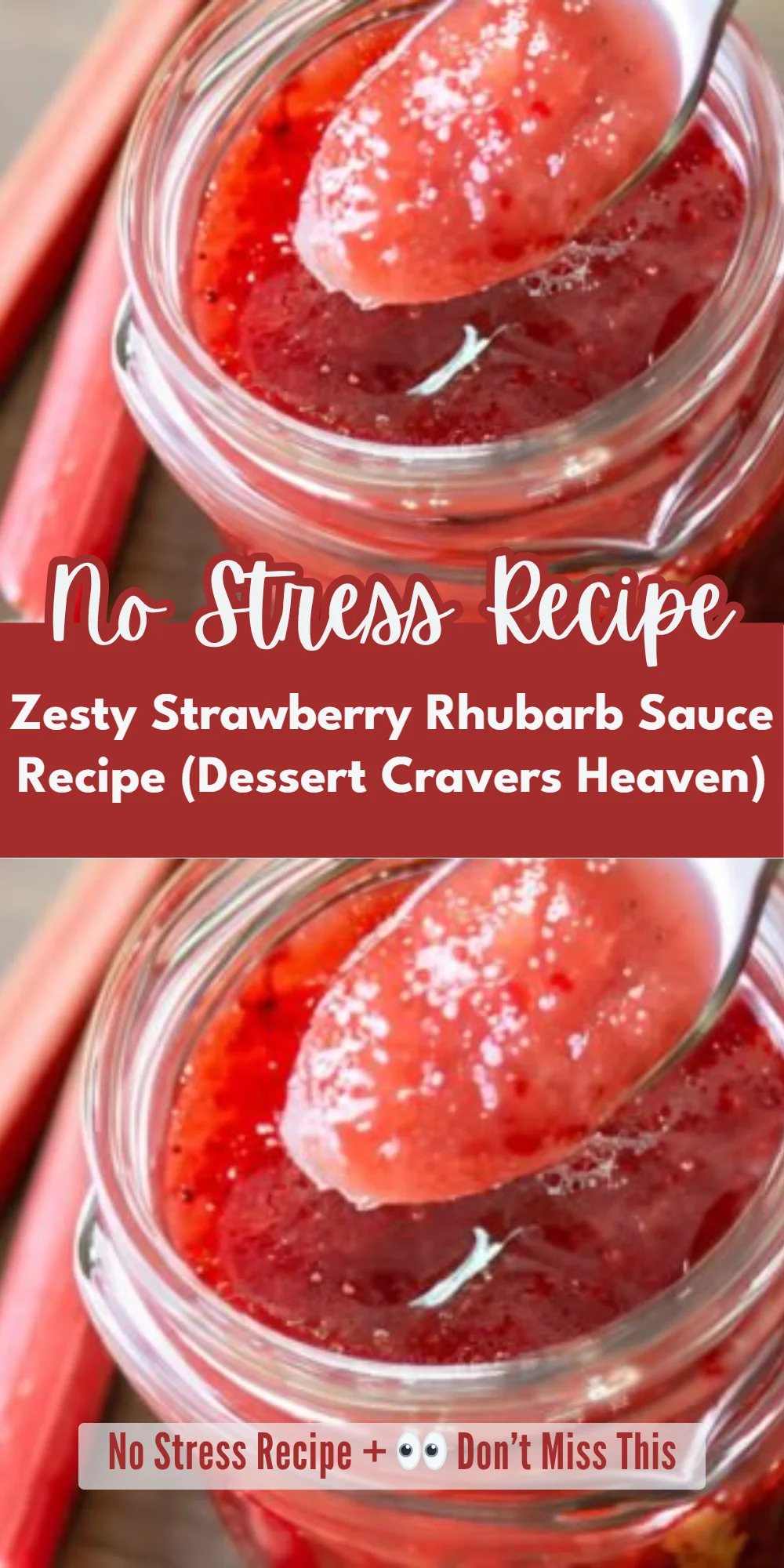 Zesty Strawberry Rhubarb Sauce Recipe (Dessert Cravers Heaven)