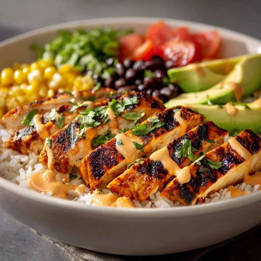Delicious Chipotle Chicken Bowl with fresh ingredients and vibrant flavors.